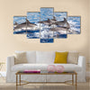 Group of dolphins at the Azores Multi Panel Canvas Wall Art