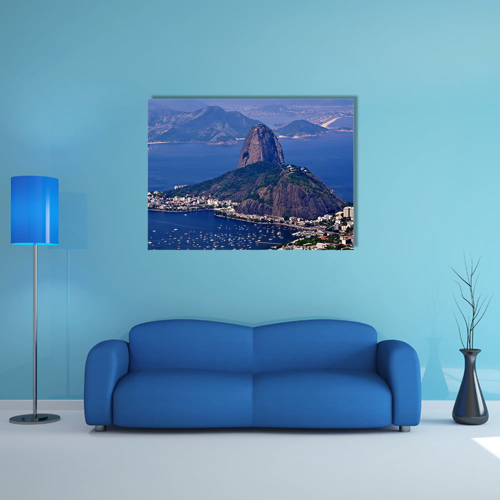 The mountain Sugar Loaf in Rio de Janeiro Multi Panel Canvas Wall Art