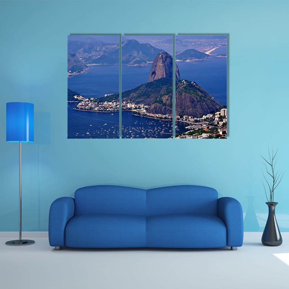 The mountain Sugar Loaf in Rio de Janeiro Multi Panel Canvas Wall Art
