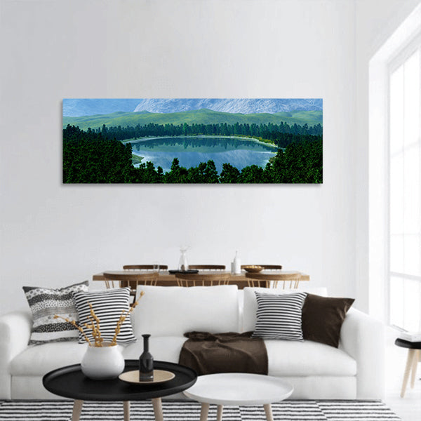 Big Mountains panoramic canvas wall art
