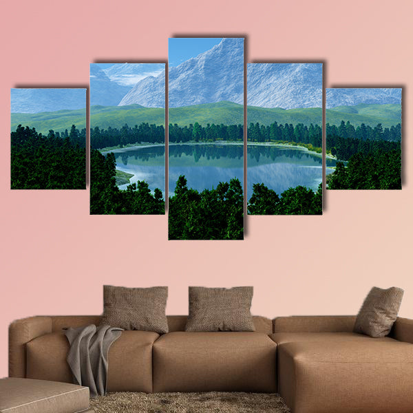Big Mountains Multi panel canvas wall art