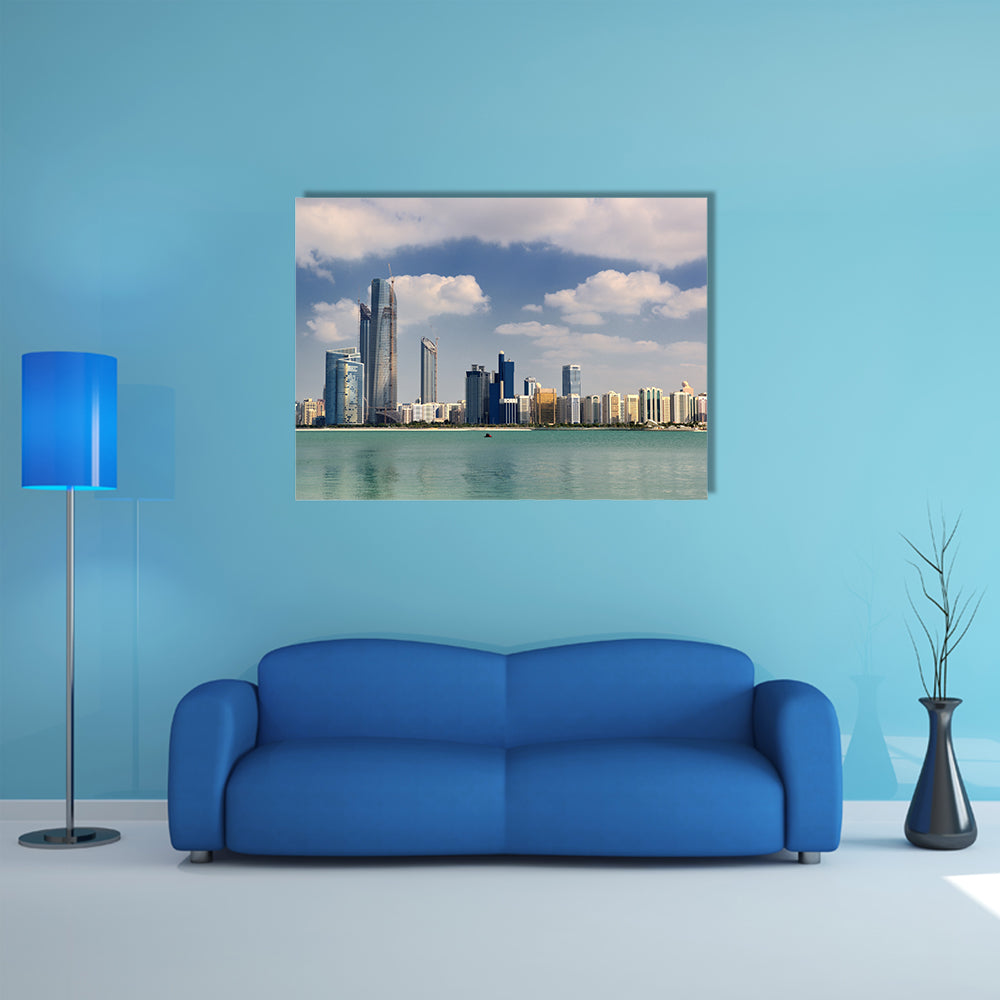 Modern arabic City Abu Dhabi Landscape and cityscape panorama multi panel canvas wall art