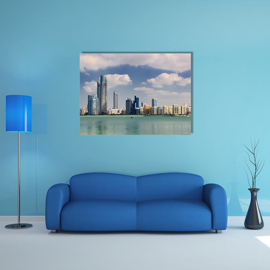 Modern arabic City Abu Dhabi Landscape and cityscape panorama multi panel canvas wall art