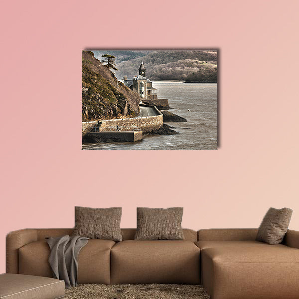 Barmouth Castle storm close HDR multi panel canvas wall art