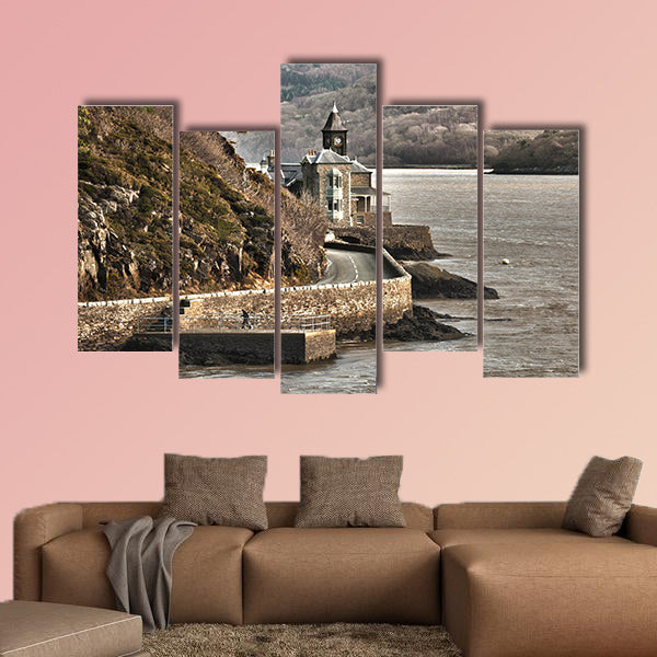 Barmouth Castle storm close HDR multi panel canvas wall art