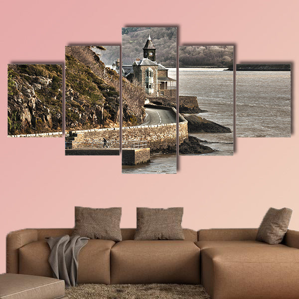 Barmouth Castle storm close HDR multi panel canvas wall art