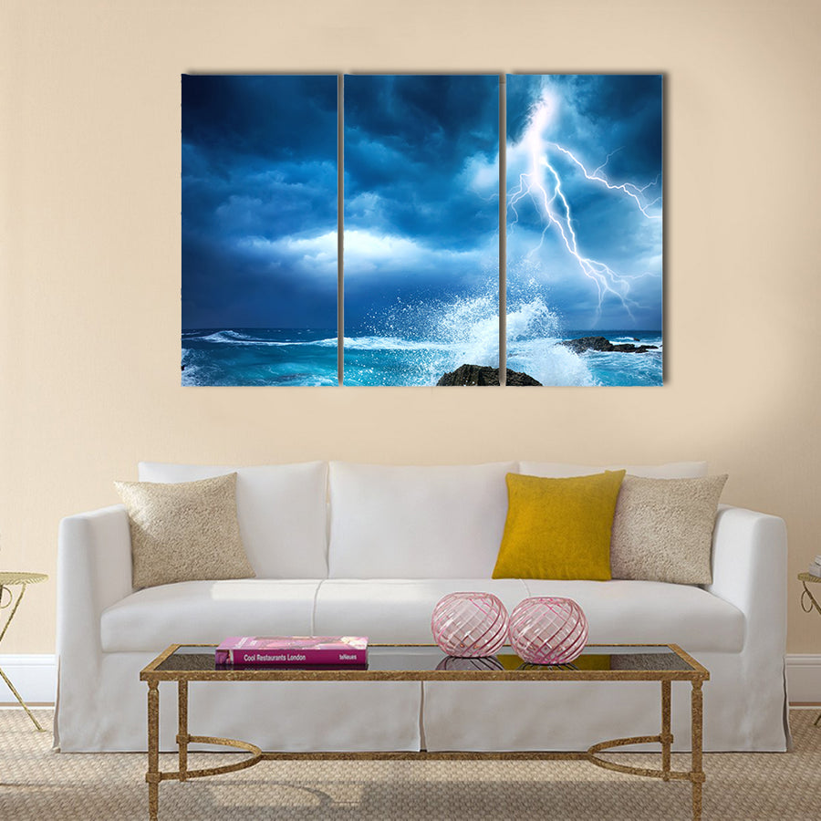 Ocean Storm Multi Panel Canvas Wall Art