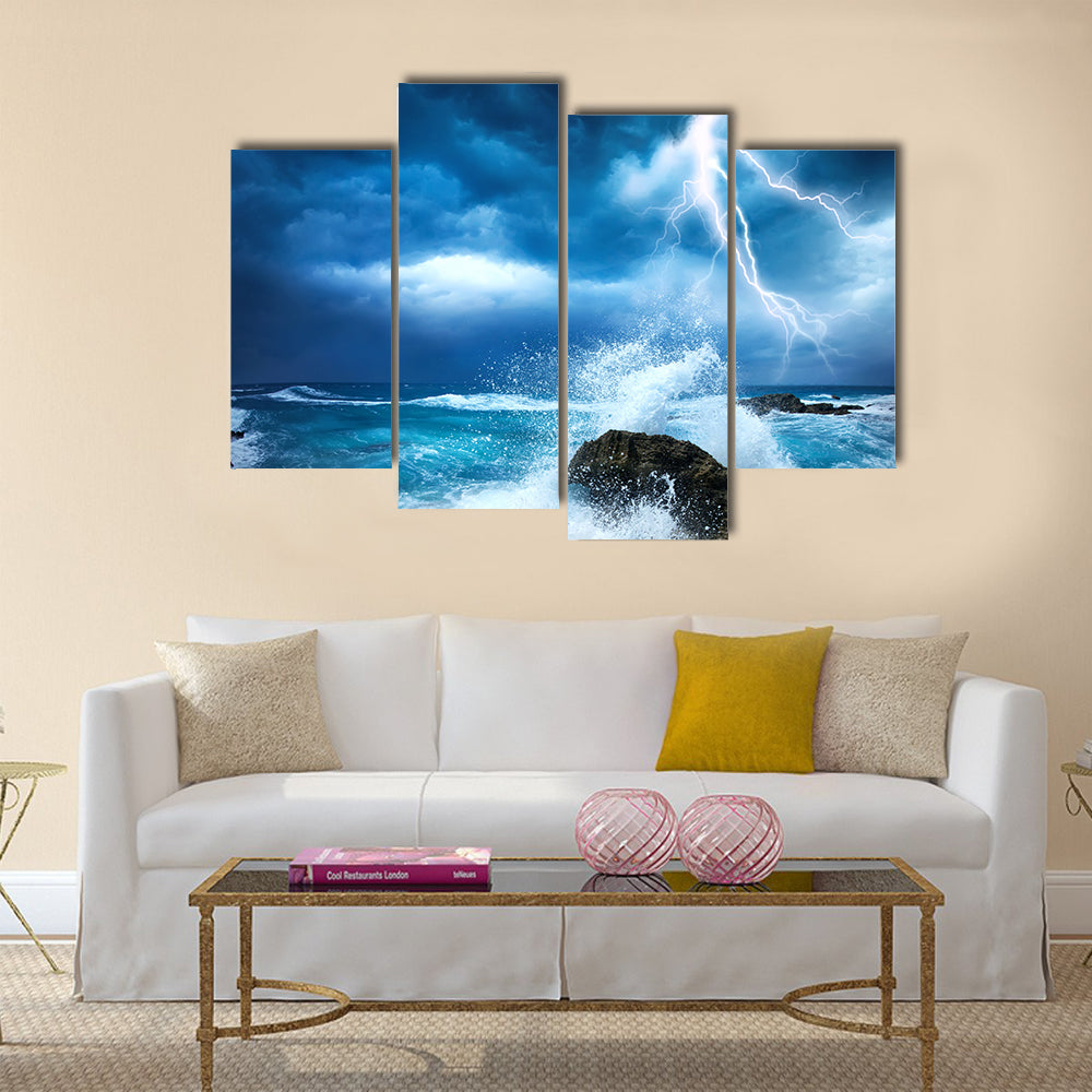 Ocean Storm Multi Panel Canvas Wall Art