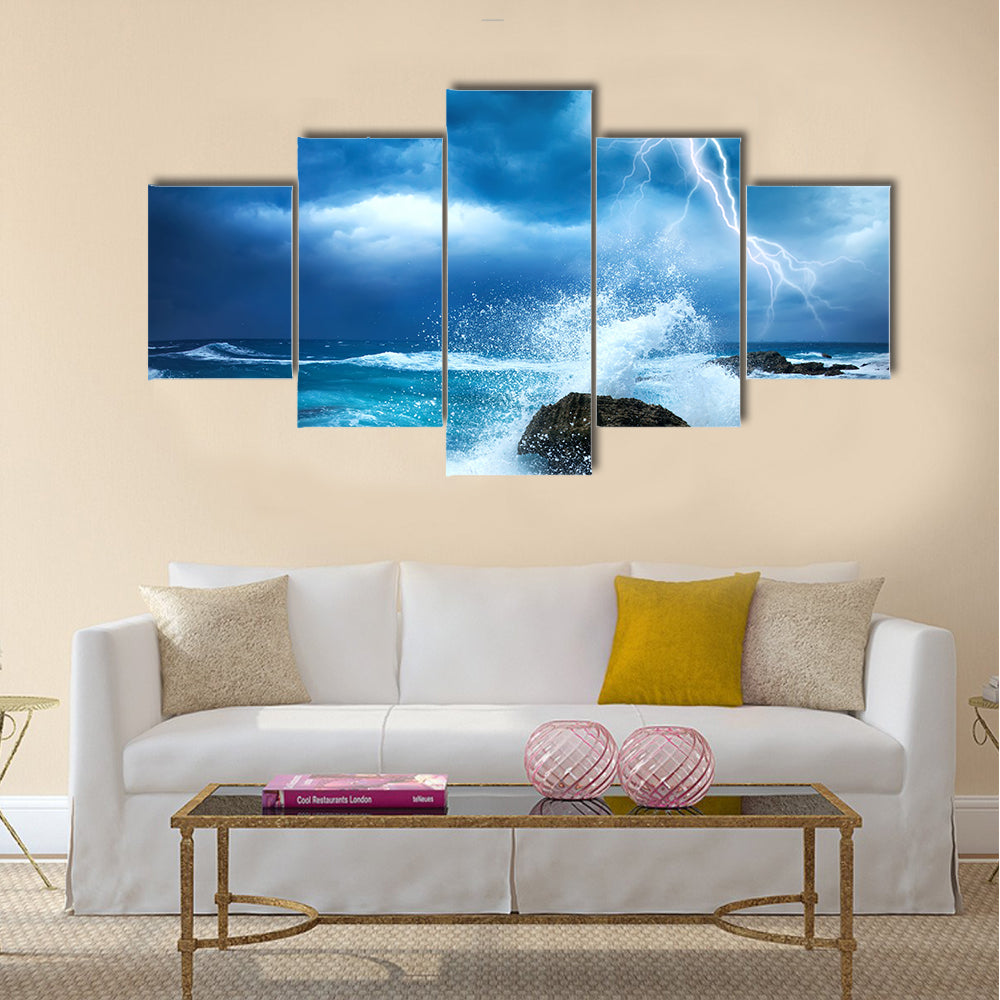 Ocean Storm Multi Panel Canvas Wall Art