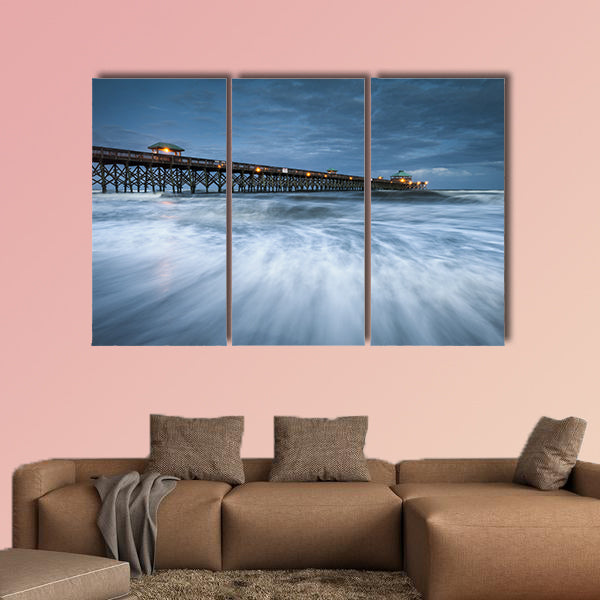 Moonlight Folly Beach Pier Charleston SC East Coast Atlantic wall art