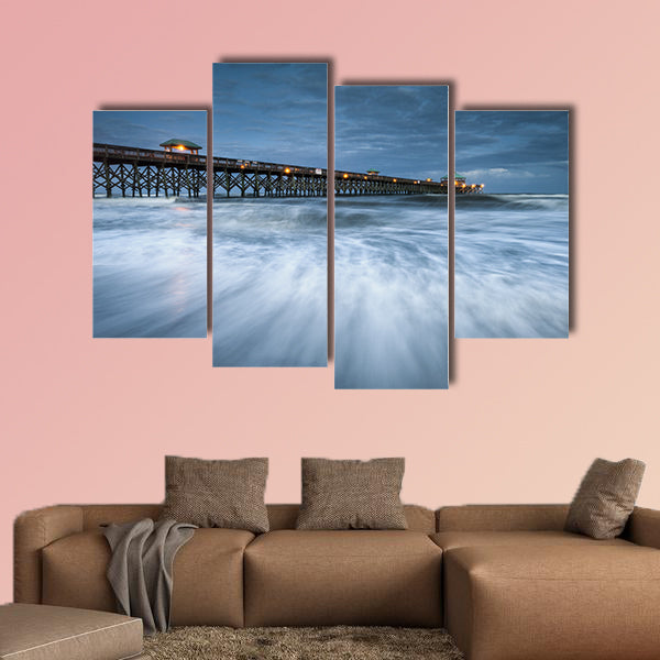 Moonlight Folly Beach Pier Charleston SC East Coast Atlantic wall art