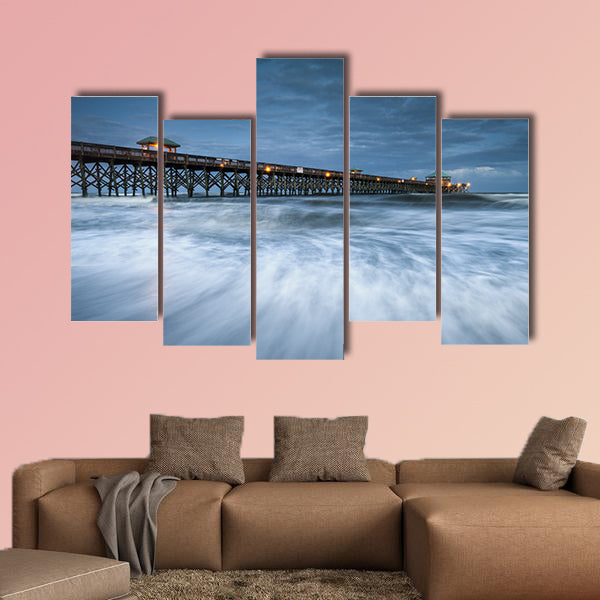 Moonlight Folly Beach Pier Charleston SC East Coast Atlantic wall art