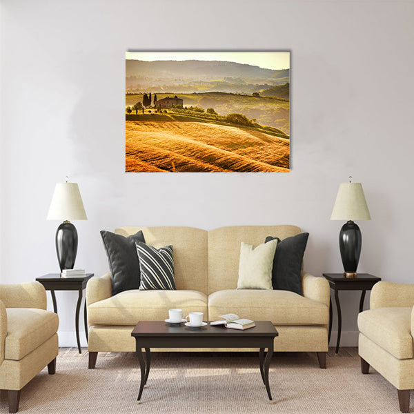 View of typical Tuscany landscape Multi Panel Canvas Wall Art
