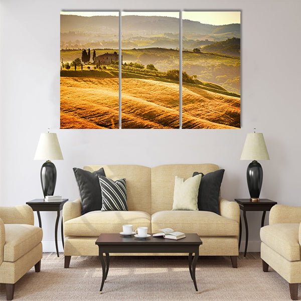 View of typical Tuscany landscape Multi Panel Canvas Wall Art