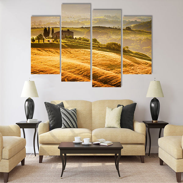 View of typical Tuscany landscape Multi Panel Canvas Wall Art
