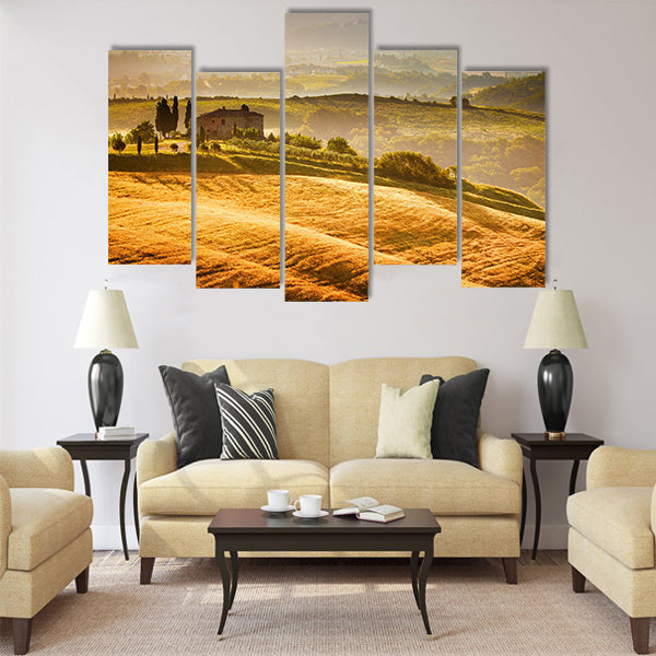 View of typical Tuscany landscape Multi Panel Canvas Wall Art