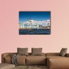 View of the landmarks of St. Petersburg Kunstkammer and the Rostral Columns multi panel canvas wall art