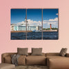 View of the landmarks of St. Petersburg Kunstkammer and the Rostral Columns multi panel canvas wall art