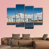 View of the landmarks of St. Petersburg Kunstkammer and the Rostral Columns multi panel canvas wall art