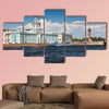 View of the landmarks of St. Petersburg Kunstkammer and the Rostral Columns multi panel canvas wall art