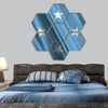 - Micronesia Flag hexagonal canvas wall art