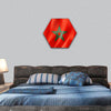 Morocco flag hexagonal canvas wall art