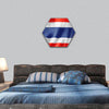 Thailand flag hexagonal canvas wall art