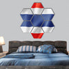 Thailand flag hexagonal canvas wall art