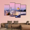 Dome of the Rock and Western Wall in Jerusalem, Israel multi panel canvas wall art