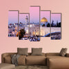 Dome of the Rock and Western Wall in Jerusalem, Israel multi panel canvas wall art