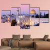 Dome of the Rock and Western Wall in Jerusalem, Israel multi panel canvas wall art