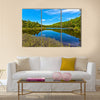 lake of sacacomie in quebec canada Multi panel canvas wall art