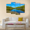 lake of sacacomie in quebec canada Multi panel canvas wall art