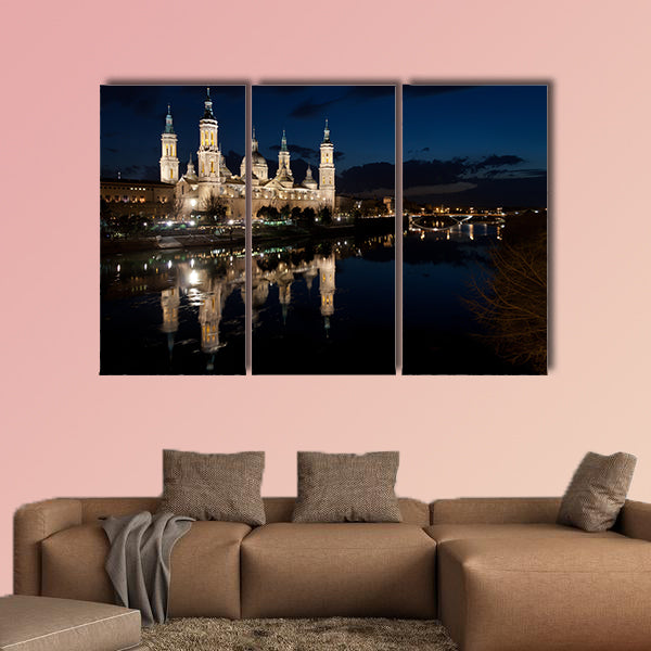 View of the Basilica Cathedral of Our Lady of the Pillar Multi panel canvas wall art