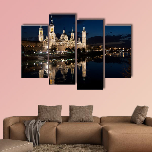 View of the Basilica Cathedral of Our Lady of the Pillar Multi panel canvas wall art