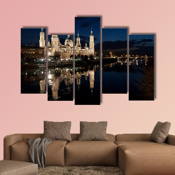 View of the Basilica Cathedral of Our Lady of the Pillar Multi panel canvas wall art