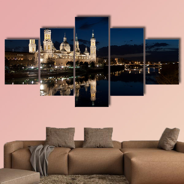 View of the Basilica Cathedral of Our Lady of the Pillar Multi panel canvas wall art