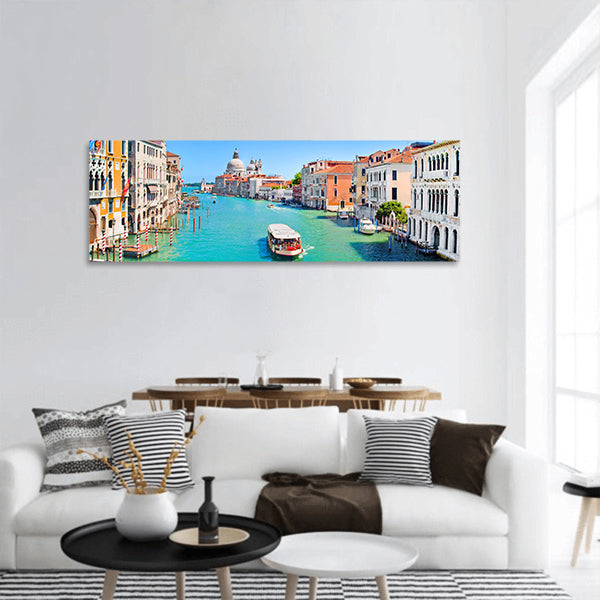 Panoramic view of famous Canal Grande in Venice, Italy panoramic canvas wall art