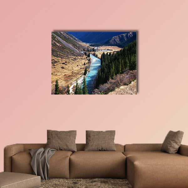 The Chilik River in Tyan-Shan Mountains, Kazakhstan multi panel canvas wall art