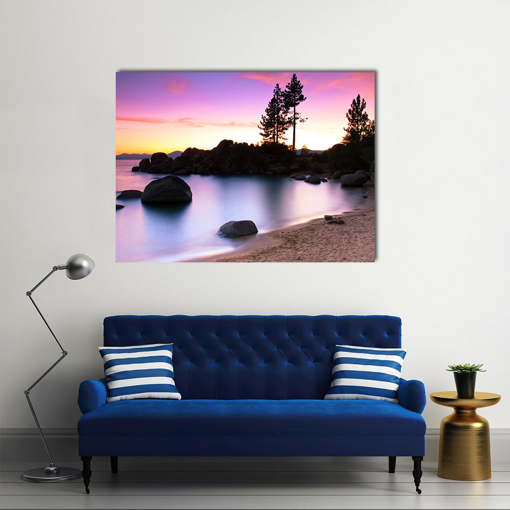 Sand Harbor Beach, Lake Tahoe multi panel canvas wall art