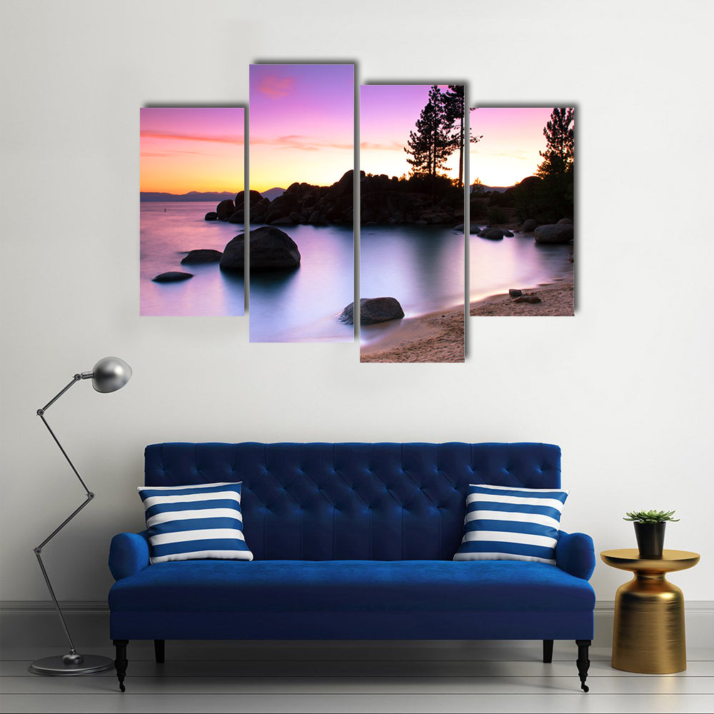 Sand Harbor Beach, Lake Tahoe multi panel canvas wall art