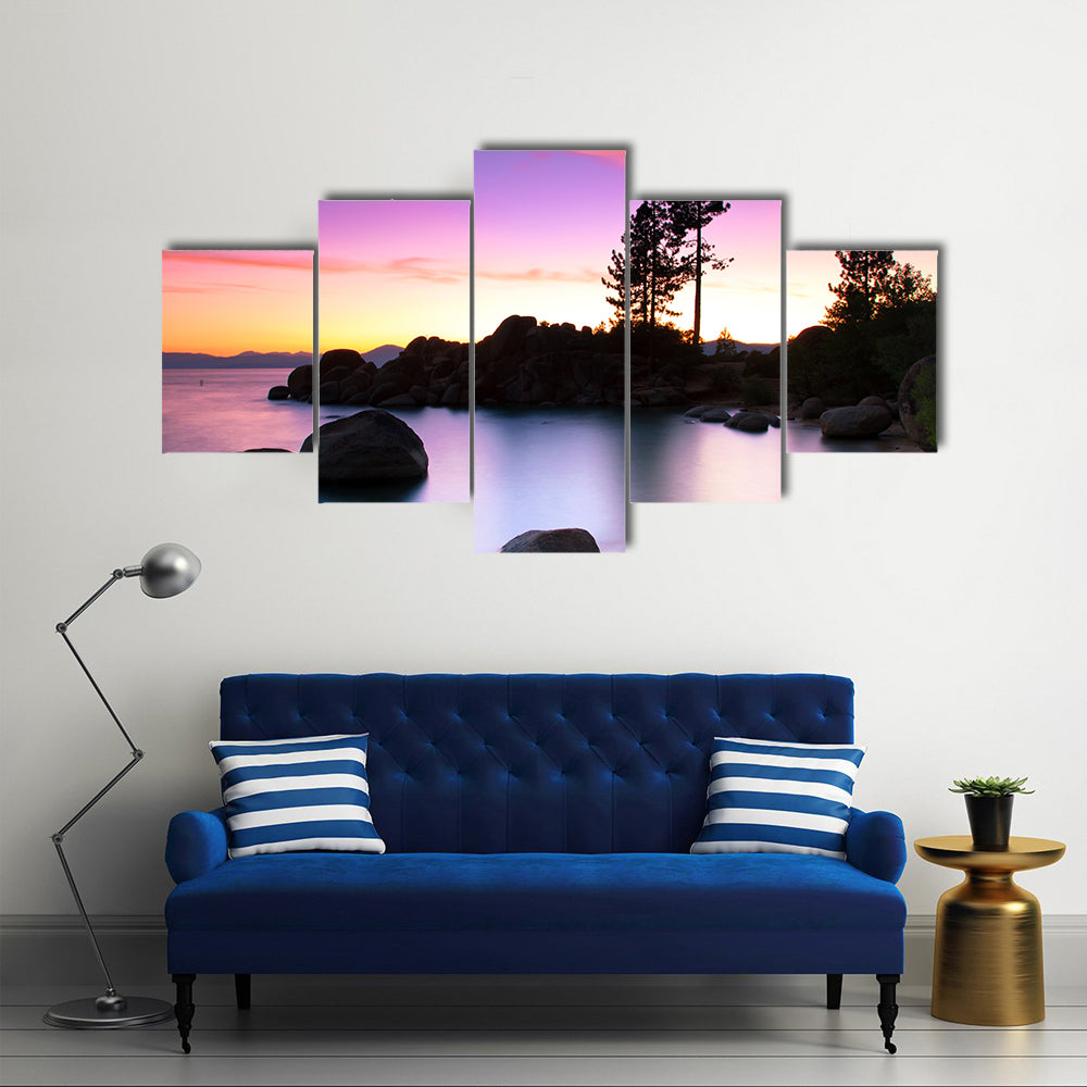 Sand Harbor Beach, Lake Tahoe multi panel canvas wall art