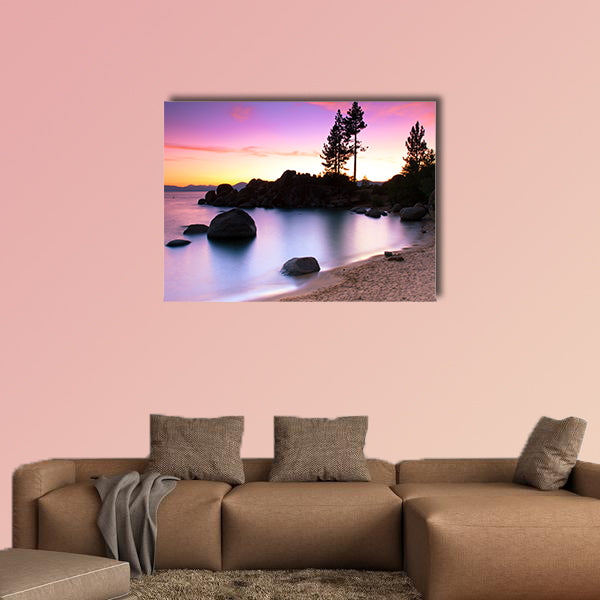 Sand Harbor Beach, Lake Tahoe Multi panel canvas wall art