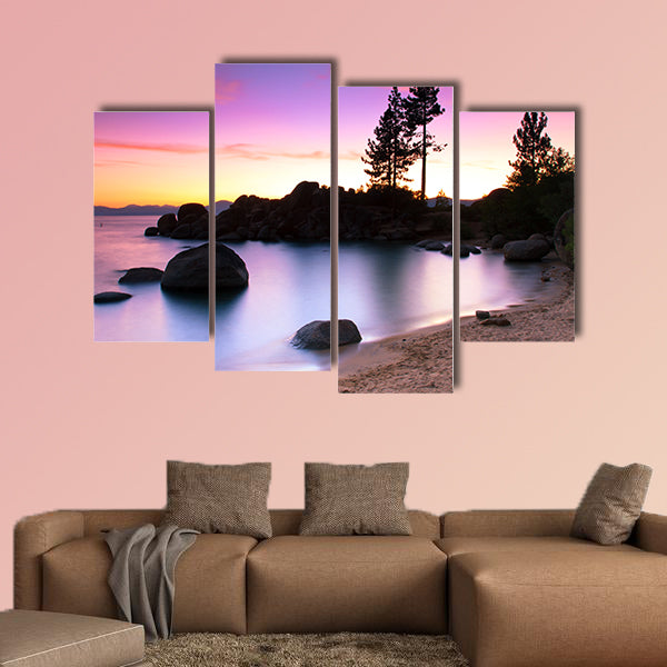 Sand Harbor Beach, Lake Tahoe Multi panel canvas wall art