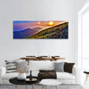 View of sunset around mountains in summer in Taiwan panoramic canvas wall art