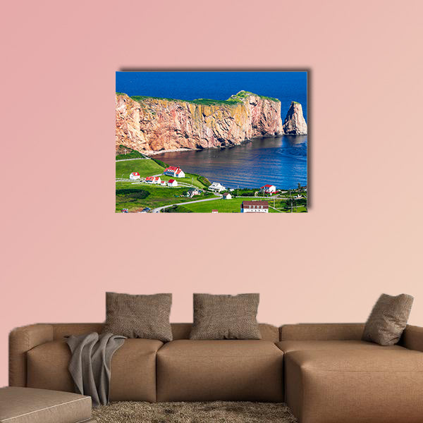 Perce Rock in Gaspe Quebec multi panel canvas wall art