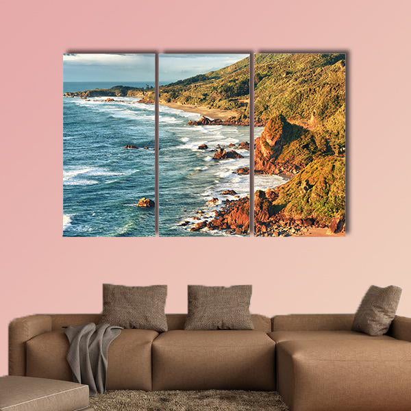 Coastal view of the Tasman Sea multi panel canvas wall art