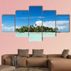  Uninhabited or Desert Island in the Blue Lagoon multi panel canvas wall art