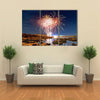 Fireworks on earth multi panel canvas wall art