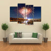 Fireworks on earth multi panel canvas wall art